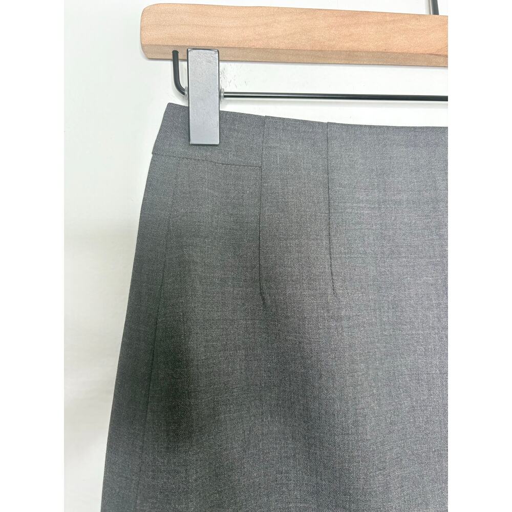 MM Lafleur The Cobble Hill Gray Wool Skirt Size 4 Melange Straight Pencil - Picture 7 of 12